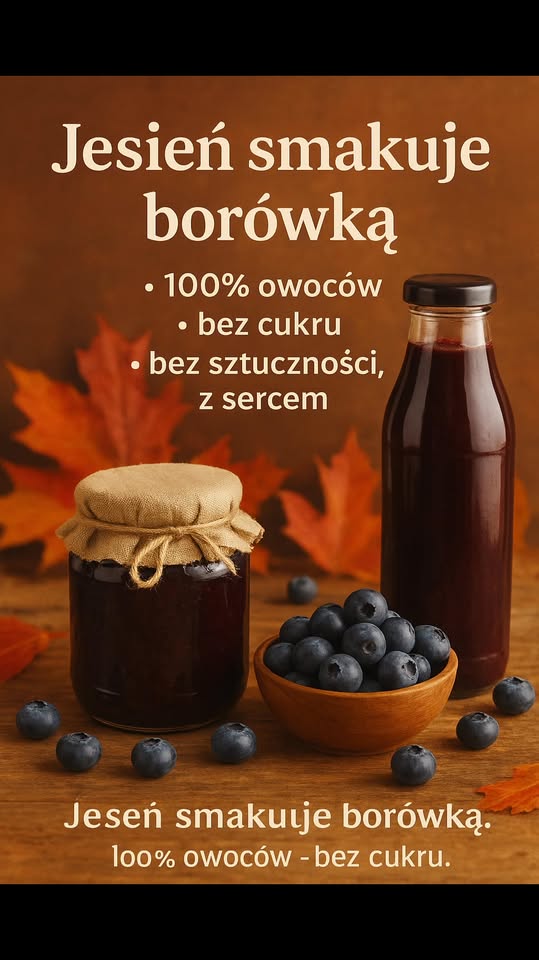 Miniatura rolki z napisem Jesień smakuje borówką